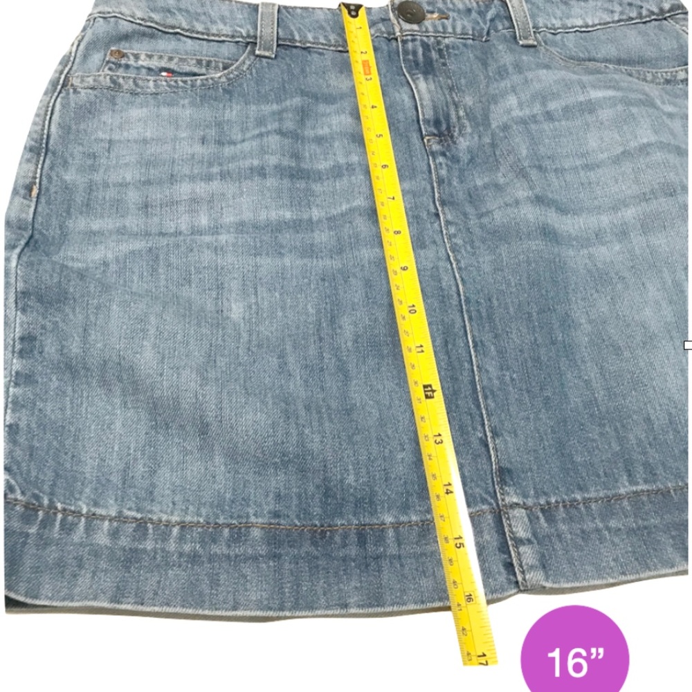 Tommy Hilfiger vintage denim mini skirt size 10 - Picture 11 of 12